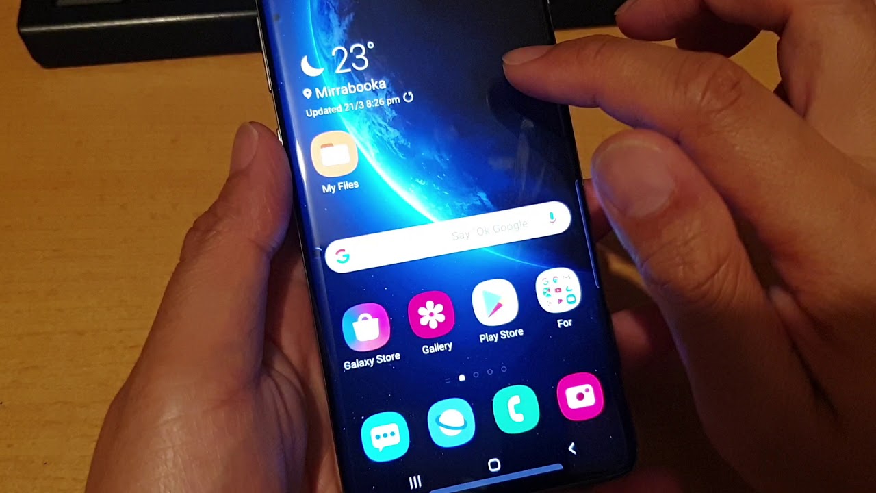 Samsung Galaxy S10 S10 How To Change Wallpaper For Home Lock Screen Youtube