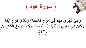 سورة هود الاية 42