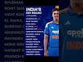 India's ODI Squad for New Zealand Series #cricket #viratkohli #rohitsharma