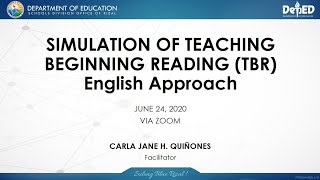 Simulation of Teaching Beginning Reading (English) Division BRB4 📖