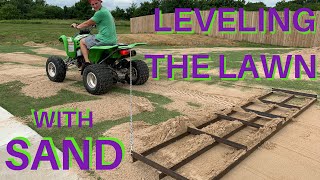 TOP DRESSING and LEVELING with SAND for a FLAT LAWN