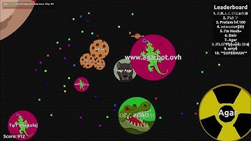 AGAR.IO | INSANE 40 BOTS OF 132 MASS GAMEPLAY |  AGARBOT.OVH