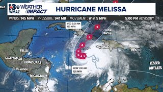 Tropics update: The latest on the projected path of Hurricane Melissa