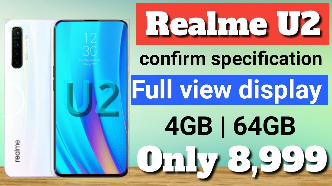Realme U2 launching in India confirm specification | full view display, quad camera, only 9,999