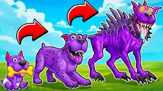 LEAKING PEPPER THE GIANT PURPLE DOG IN MORPH WORLD!