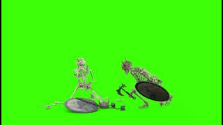 FX Guru Skeleton Warriors On Green Screen