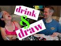 🍸 Drink & Draw Cocktail Hour with Sean & Karen Campbell ❤️ Martini Glass Drawing - Art Deco Style!!