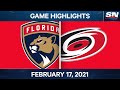 NHL Game Highlights | Panthers vs. Hurricanes - Feb. 17, 2021