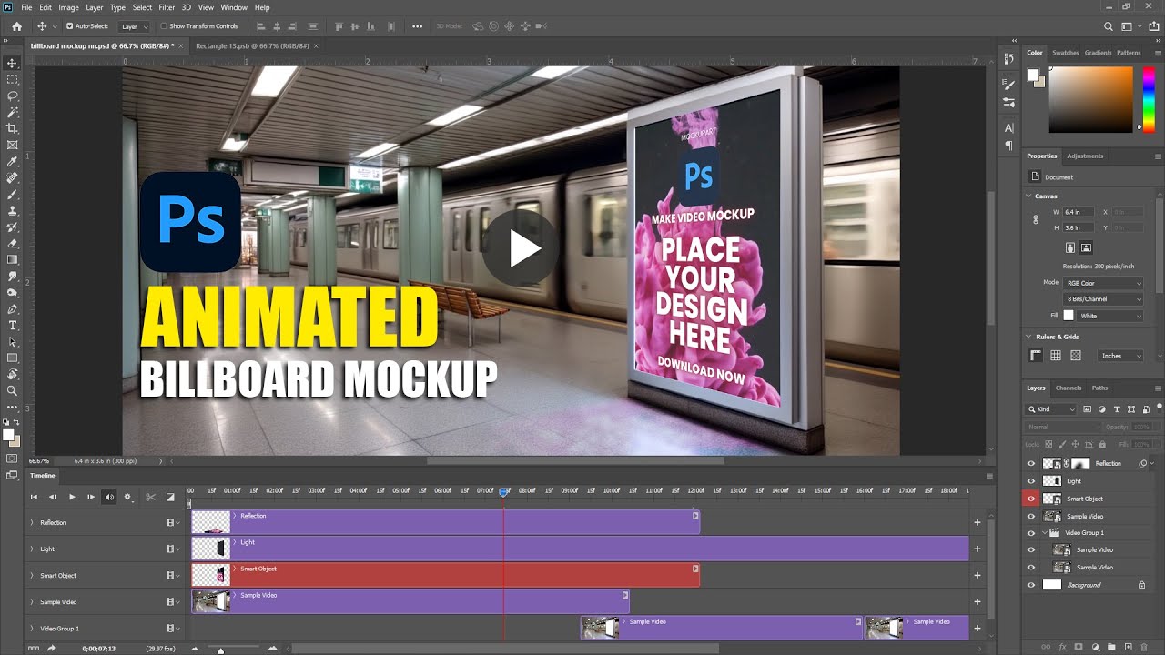 How to Make a Animated Billboard Video Mockup in Photoshop | Photoshop Mockup Tutorial How to Make a Animated Billboard Video Mockup in Photoshop | Photoshop Mockup Tutorial