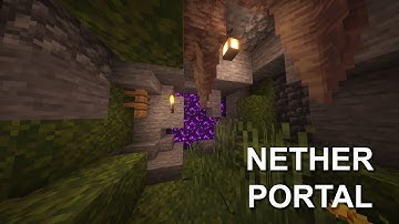 Building a Nether Portal in a Cave in Minecraft
