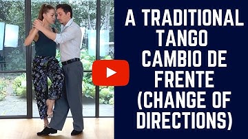 Tango intermediate step: Half turn + change of directions (going back in the line of dance)