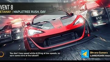 High Speed Lamborghini Aventador Cops Getaway NFS No Limits