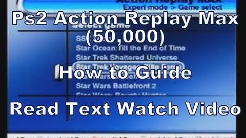 Using the Action Replay Max 50,000 cheat disc on the Ps2 (Mutiny on Voyager Cheating Special)