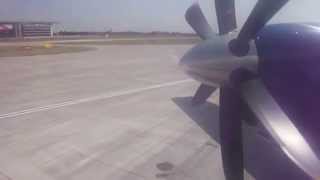 Saab 2000 Turboprop Propeller Optical Illusion!
