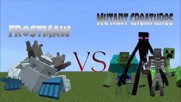 FrostMaw vs Mutant SnowGolem,Creeper,Zombie,Skeleton and EnderMan - Minecraft Mob Battle