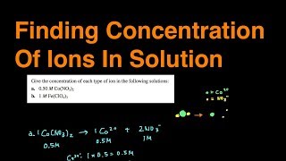 How to Find Concentration of Ions in Solution Examples, Practice Problems, Questions