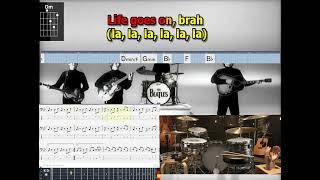 Ob-La-Di, Ob-La-Da Beatles Mizo lead vocal drum and bass  lyrics chords cover
