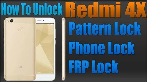 Mi Redmi 4X  | Mi Account  | Pettern Lock | 100% | Unlock with Miracle Box