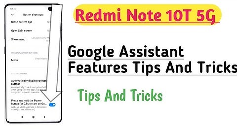 Redmi Note 10T 5G || Google Assistant Features Tips And Tricks