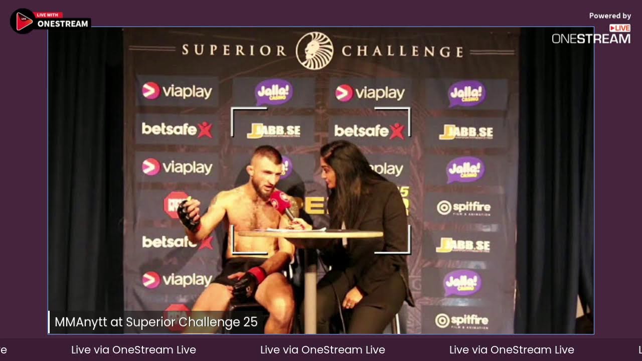 MMAnytt Live Superior Challenge 25 - Live via OneStream.live