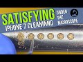 Satisfying iPhone 7 cleaning under the microscope  Full real speed video from Phone Fix Craft