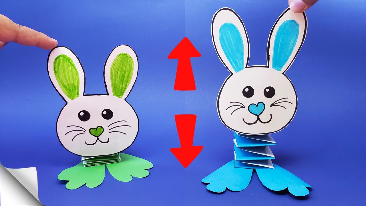 loco si vestir Conejo de Pascua Saltarin | Ideas de manualidades para pascua | Conejo de  papel para pascua - YouTube