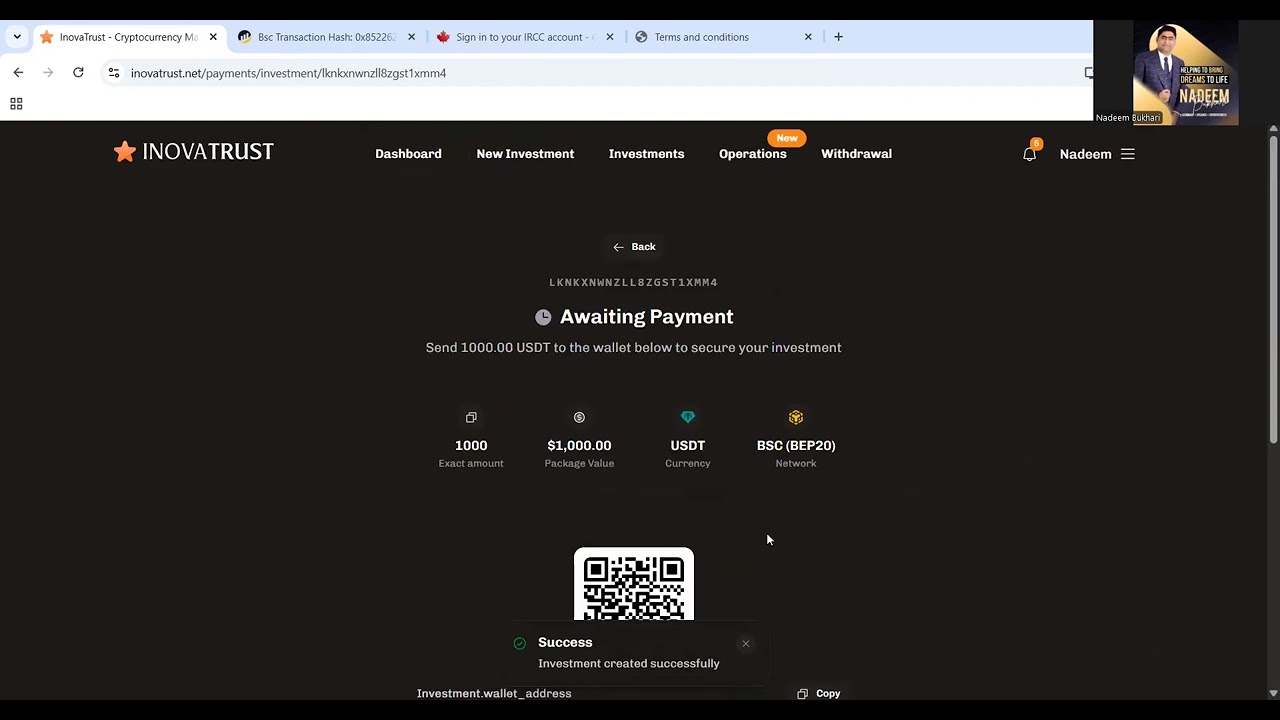 Inova trust plan me deposit whithrowal kese kare 