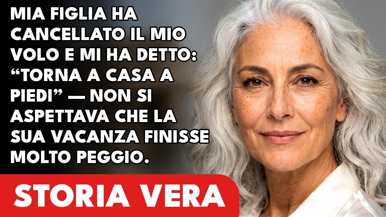 Ero ferma al terminal con la valigia in mano quando il mio volo è scomparso dallo schermo. Pochi secondi dopo, mia figlia mi ha scritto: “Torna a casa a piedi.” Aveva cancellato il mio biglietto...