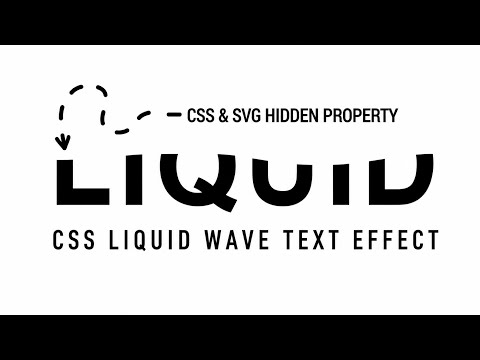 CSS Liquid Wave Text Effect Using HTML, CSS & SVG Only. #css #html #svg #liquidtext #animation #fyp 