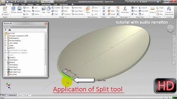 Application of Split Tool-Autodesk Inventor Tutorial (with caption and audio narration)