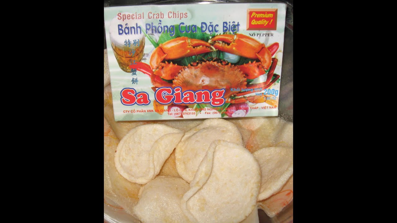 how I make Bánh phồng cua đặc biệt – Sa Giang – CRAB CHIPS – great for soup and SNACKING, munchies