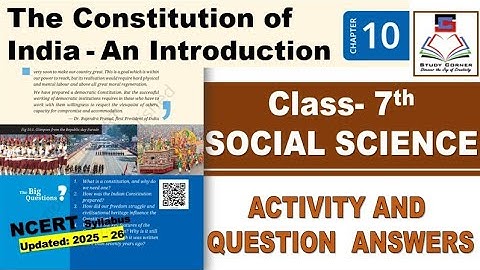 Class 7 Social Science Chapter 10 The Constitution of India Question Answers NCERT Updated 2025-26