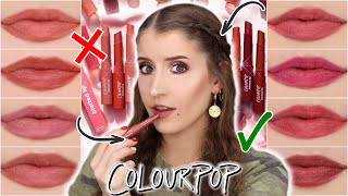 *NEW* COLOURPOP BLOTTED LIP 💄 IMPROVED FORMULA?! LIP SWATCHES + REVIEW 💋