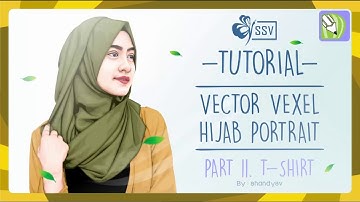 TUTORIAL VECTOR HIJAB PORTRAIT COREL DRAW | PART 2 - T-SHIRT