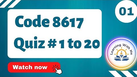 AIOU Quiz 8617😃 With Correct Answers Part 1 ||Solved quiz of 8617 || @mashaliqbalofficial06