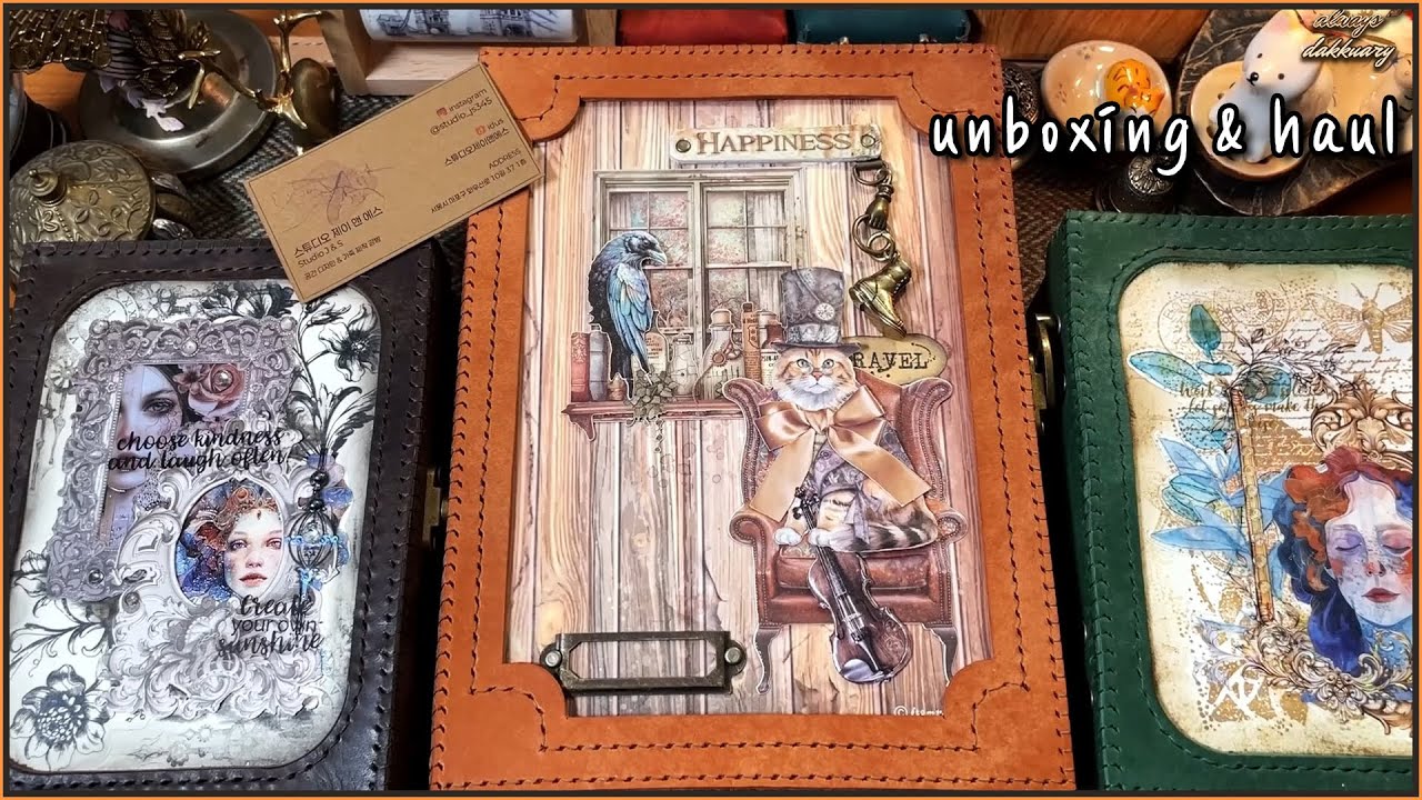 나의 스토리로 채워지는📑🎨📸 [스튜디오 제이앤에스]의 ✨베지터블 가죽 그래픽 보관함✨ | Unboxing | Haul | Handmade | Leather | Leather box