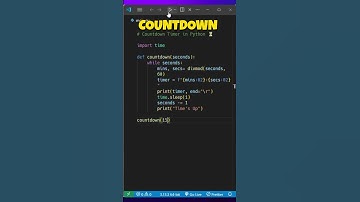 🔥 Python Countdown Timer in 15 Seconds! ⏳ #python #shorts #coding  #programming #programminglanguage