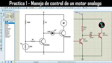 Practica 1  - Control de un motor análogo con LDR  y transistor NPN