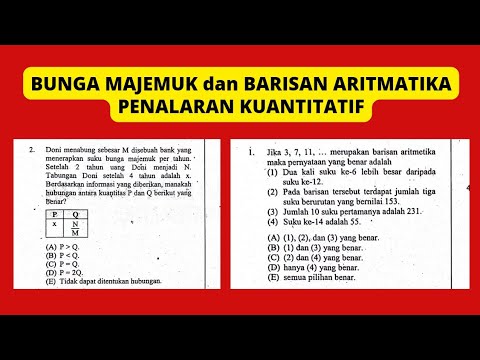 PENALARAN KUANTITATIF PERSIAPAN SNBT 2024 || MATERI BUNGA MAJEMUK DAN BARISAN ARITMATIKA