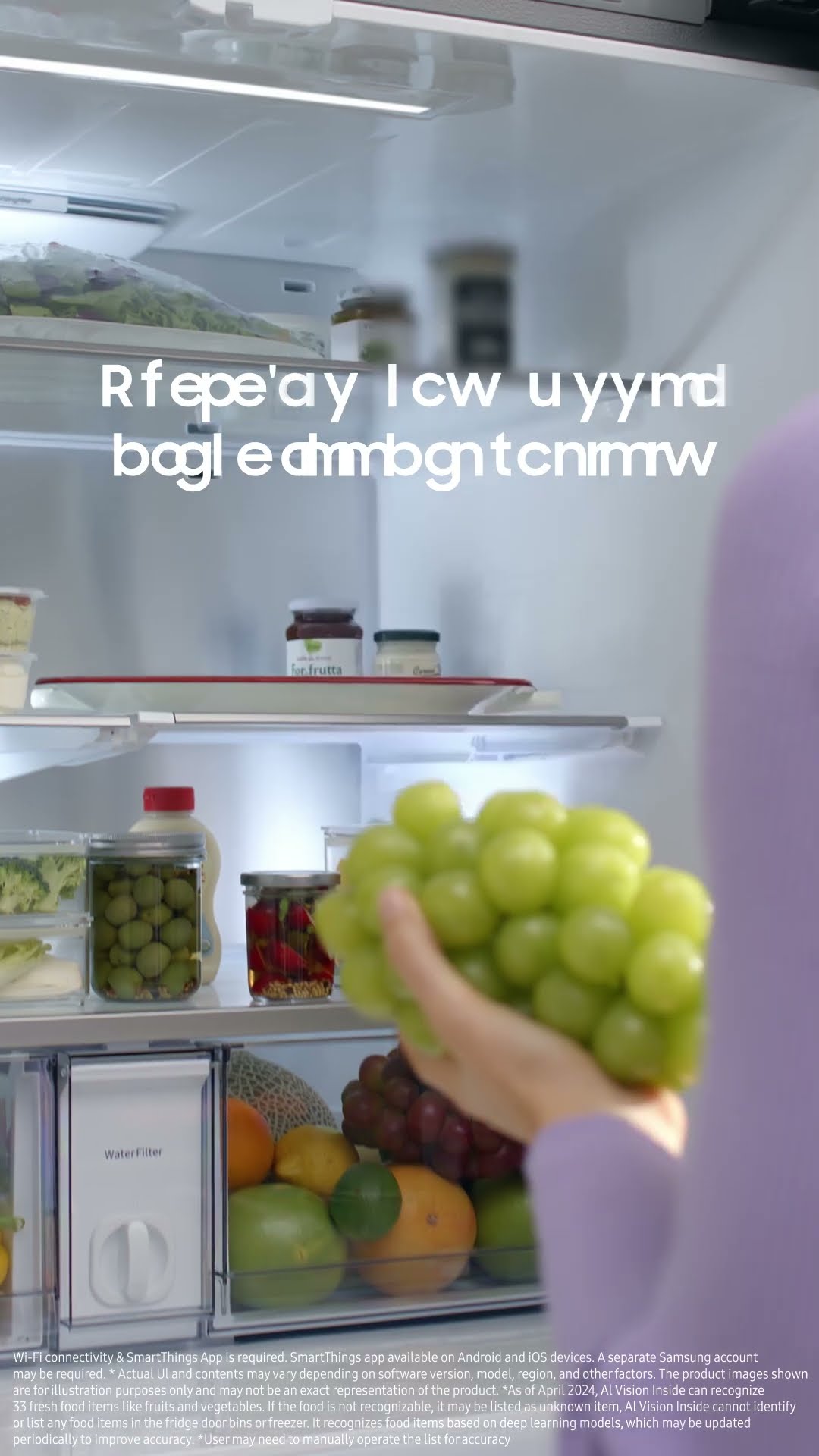 Bespoke French Door Refrigerator with AI Vision Inside