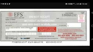 How to fill out a EFS check and pay lumpers