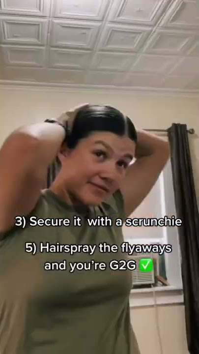 Fastest way to make a military bun 🤙🏼 #militarybun
