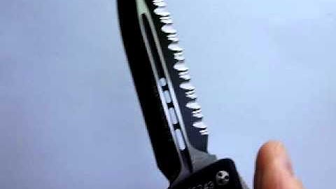 TDEKnives.com Microtech Full Serrated Combat Troodon Auto Knife!