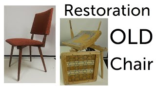 Old Chair Renovation Made in Home Using Simple Tools | Upholstery Replacement