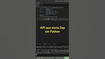 🔴 API que envia Zap em Python #pythontutorial #notificação #programming