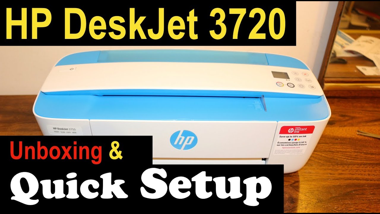 HP Deskjet 3720 SetUp, Quick Unboxing & review🖨. YouTube