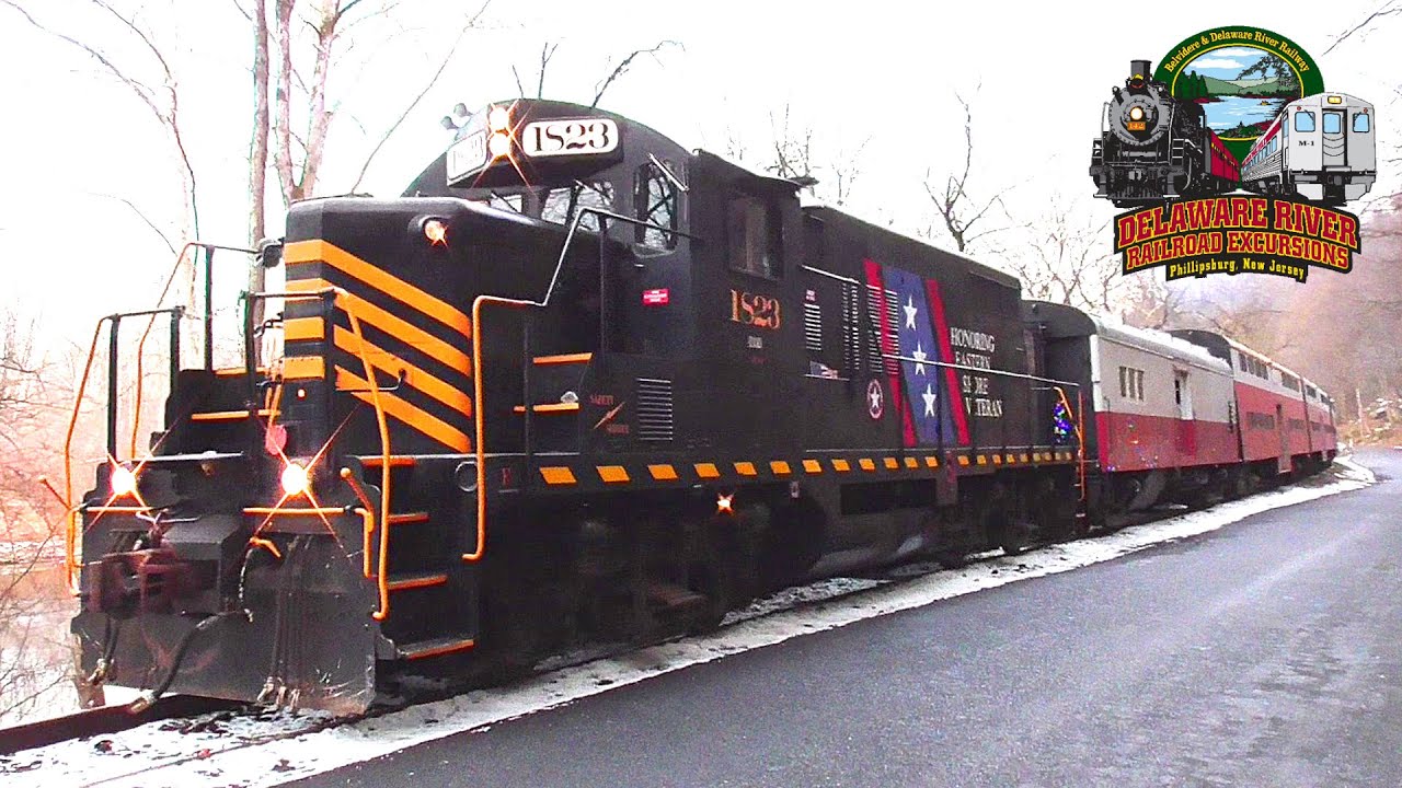 DRRV 1823 Returns to New Jersey!  Chasing the Delaware River Railroad Excursions Polar Express Train
