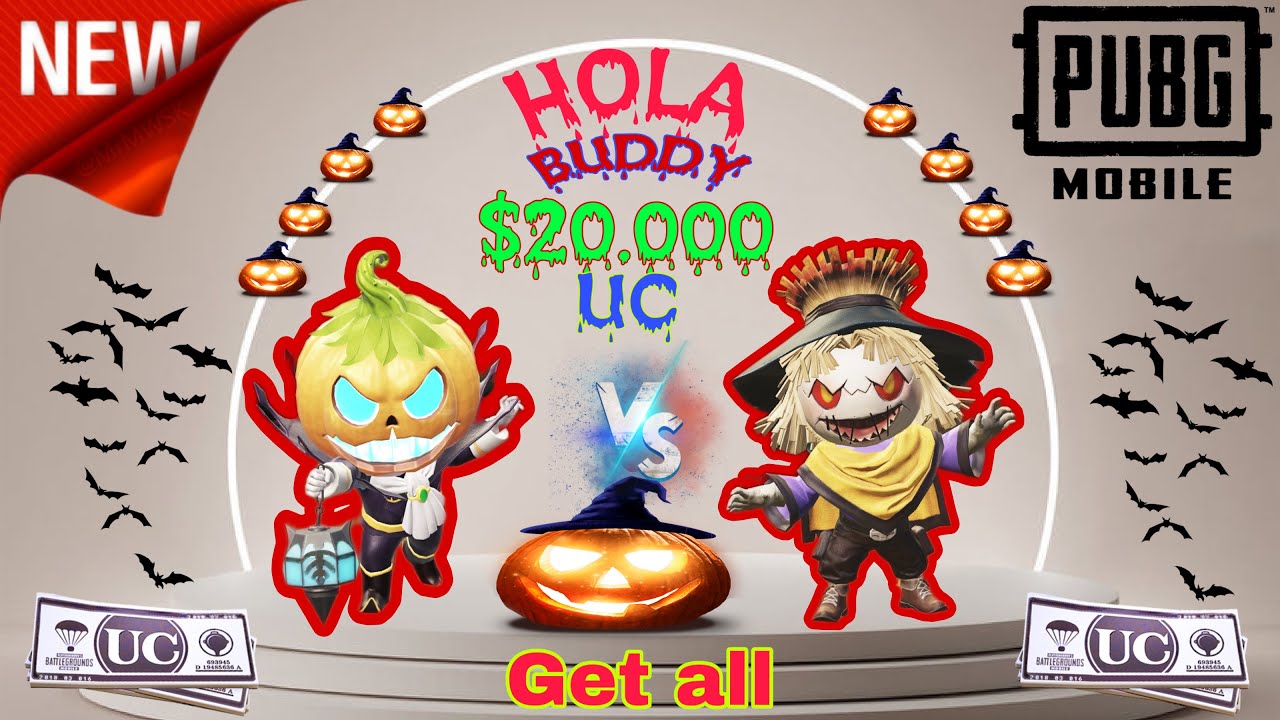 Baron Pumpkin Buddy VS Fiery Scarecrow Byddy Hola Buddy $20,000 UC 🔥 | PUBG MOBILE 😍