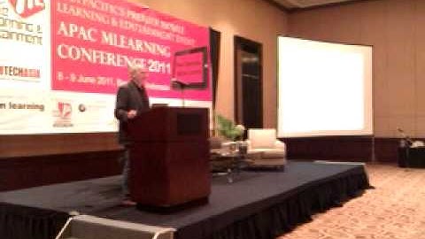Prof. John Traxler speaking at APAC MLEARNING
