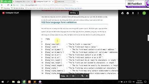 Bài 9:Tìm hiểu Library Form Validation trong codeigniter